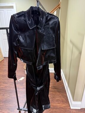 RtA black trench coat, women's size Medium